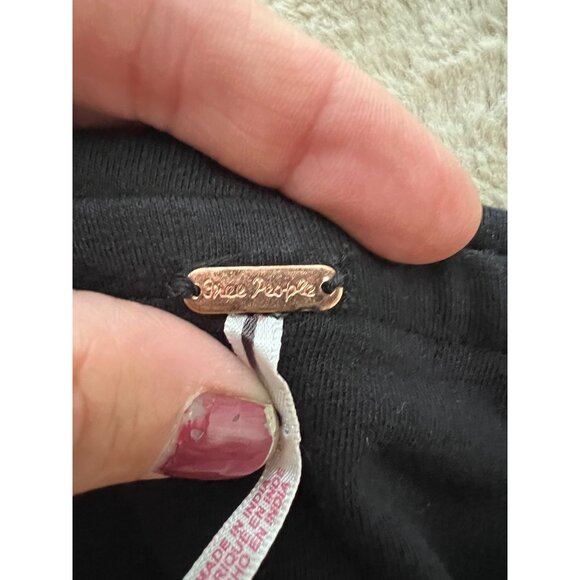 Free People Black Cowl Neck Sleeveless Crop Top - Picture 5 of 8